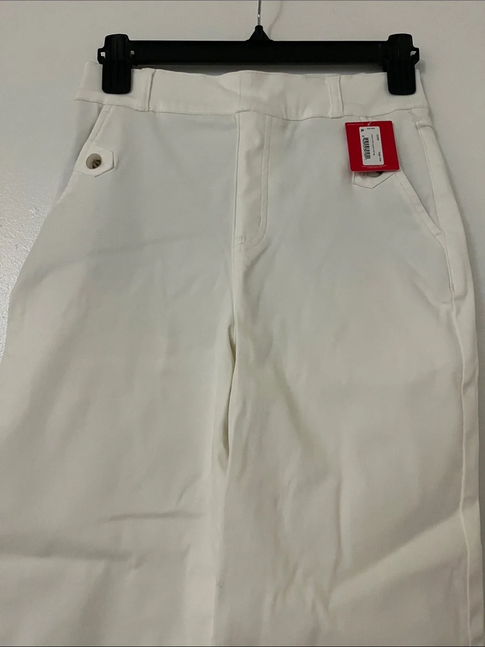 Spanx White High-Waist Wide Leg Pants